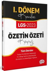 LGS 2023 Özetin Özeti Kitapçığı - Tüm Dersler - 1. Dönem Konuları Editör 9786052805039