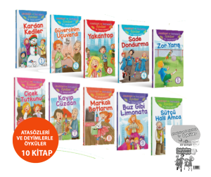 Atasözleri ve Deyimlerle Öyküler (10 kitap+Değerlendirme Soru Kitapçığı)