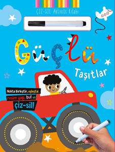 Çiz–Sil Aktivite Kitabı - Güçlü Taşıtlar