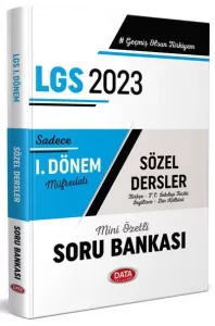 2023 LGS 1. Dönem Sözel Soru Bankası Data Yayınları 9786258221640