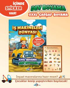 İş Makineleri Dünyası (Boyama Kitabı)