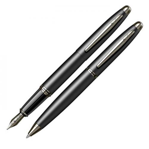 Scrikss 88 Knight Mat Siyah Dolma Kalem & Tükenmez Kalem Seti Hediyeli