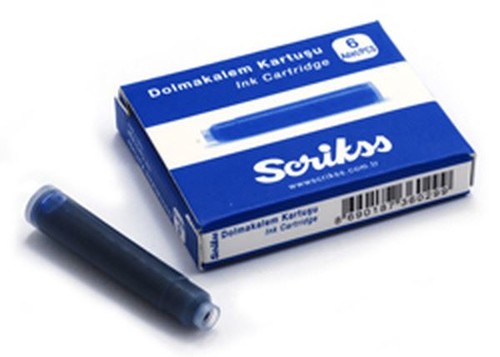 Scrikss 6'lı Mavi Dolma Kalem Kartuşu