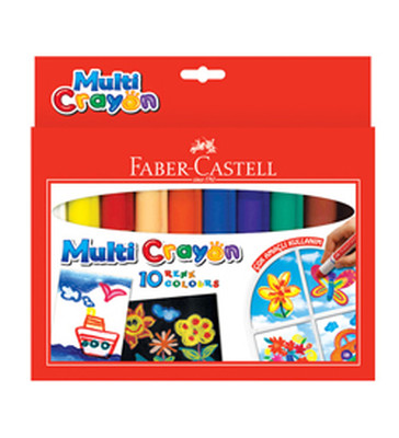 Faber-Castell Multi Crayon 10 Renk Pastel Boya 8690826112036