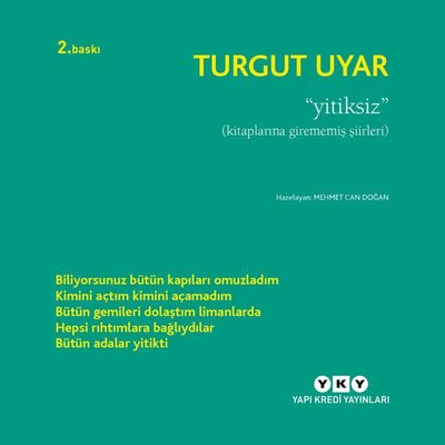 Yitiksiz Turgut Uyar Yapı Kredi Yayınları 9789750817915
