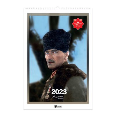 Keskin Color 31x43 12 Yaprak Spiralli 2023 Atatürk Duvar Takvimi 86930