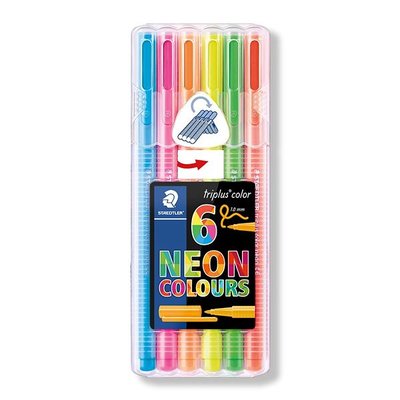 Staedtler Triplus Color Üçgen Neon 6'lı Keçeli Kalem