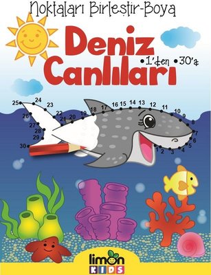 Noktaları Birleştir-Boya-1'den 30'a Deniz Canlıları Limonkids 97860576
