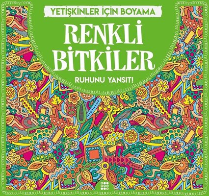Renkli Bitkiler-Yetişkinler İçin Boyama Dokuz Yayınları 9786257050234