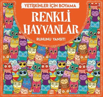 Renkli Hayvanlar-Yetişkinler İçin Boyama Dokuz Yayınları 9786257050210