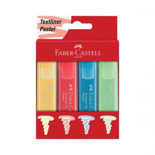 Faber Castell Fosforlu Kalem 46 Pastel Renk 4Lü