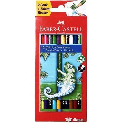 Faber-Castell Yerli Çift Uçlu 24 Renk Boya Kalemi