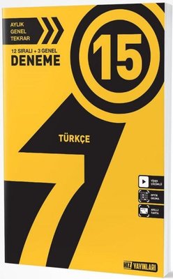 7. Sınıf Türkçe 15'li Deneme Hız Yayınları 9786257750011