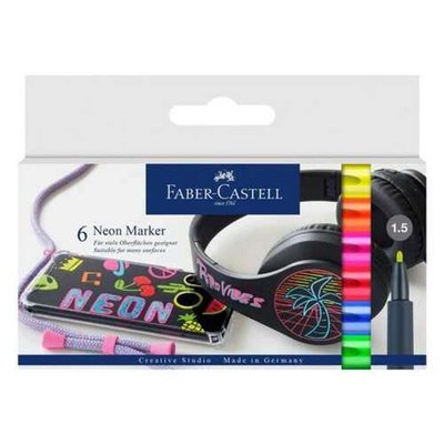 Faber-Castell Neon Markör 6'lı Set