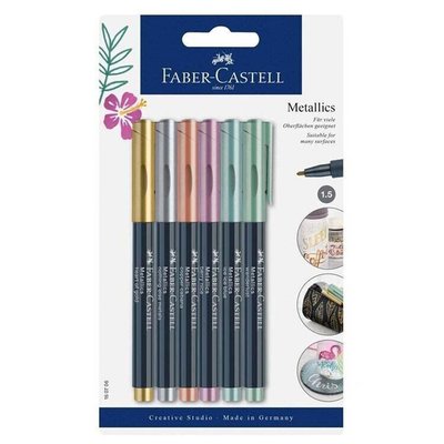 Faber-Castell 6'lı Metalik Markör Set