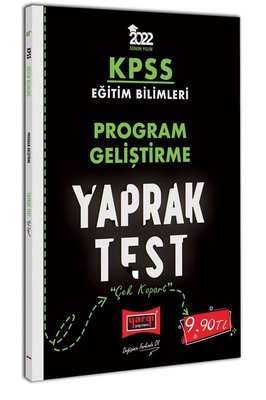 2022 KPSS Eğitim Bilimleri Program Geliştirme Yaprak Test