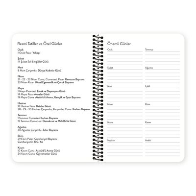 Keskin Color 2023 Hisli Şeyler13 x 195 Haftalık Ajanda Sevinçten Uçuyo