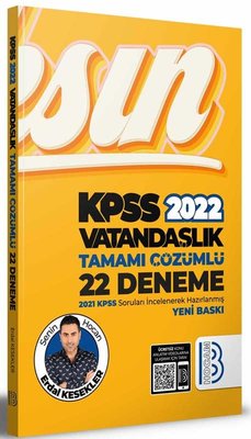 2022 KPSS Vatandaşlık Tamamı Çözümlü 22 Deneme
