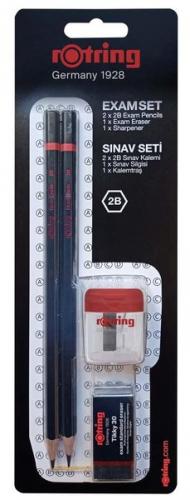 Rotring 2'li 2B Sınav Kalemi+ Silgi+ Kalemtraş kalem traş Sınav Seti