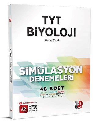 TYT Biyoloji Simülasyon 48 Deneme 3D Yayınları 9786051949833
