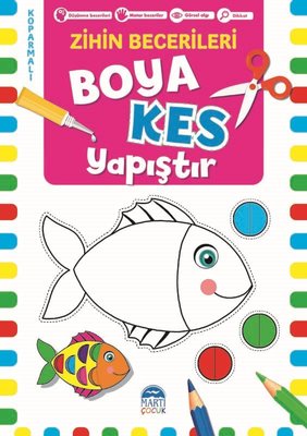 Zihin Becerileri - Boya Kes Yapıştır - 3 Yaş