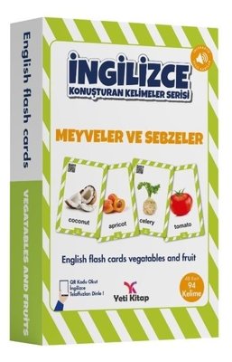 Meyveler ve Sebzeler - İngilizce Konuşturan Kelime Kartları Yeti Kitap