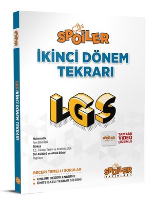 8.Sınıf LGS İkinci Dönem Tekrarı Spoiler Yayınları 9786257851268