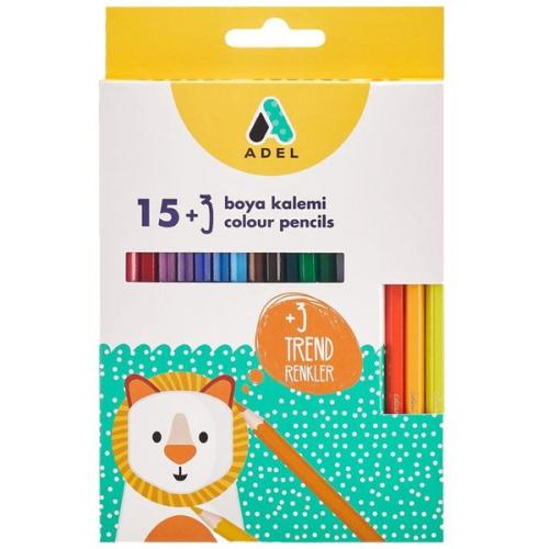 Adel 15+3 Kuru Boya Kalemi