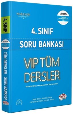 4.Sınıf VIP Tüm Dersler Soru Bankası Editör 9786052802991