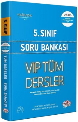 5.Sınıf VIP Tüm Dersler Soru Bankası - Mavi Kitap Editör 9786052803004