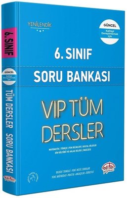 6.Sınıf VIP Tüm Dersler Soru Bankası - Mavi Kitap Editör 9786052803035