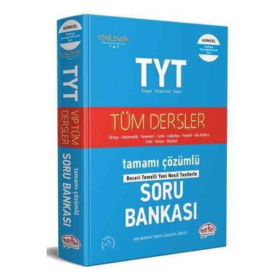 TYT Tüm Dersler Soru Bankası Editör 9786052803660