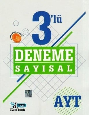 AYT Sayısal Pro Deneme 3'lü Yayın Denizi Yayınları 9786051973951