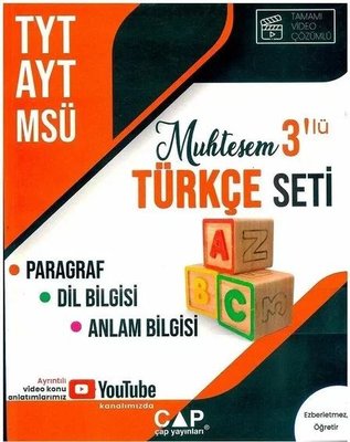 TYT AYT MSÜ Muhteşem 3lü Türkçe Seti Çap Yayınları 9786257732697