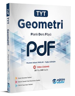 2023 TYT Geometri PDF Planlı Ders Föyü Video Çözümlü Eğitim Vadisi Yayınları 9786051948652