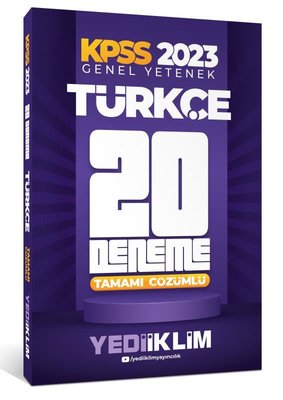 2023 KPSS Genel Yetenek Türkçe Tamamı Çözümlü 20 Deneme Yediiklim Yayı