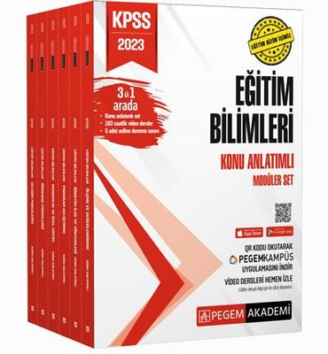2023 KPSS Eğitim Bilimleri Konu Anlatımlı Modüler Set - 6 Kitap Takım Pegem Akademi Yayıncılık 9780202200057