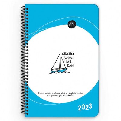 Hisli Şeyler 13x195 Haftalık Ajanda - Gidelim Buralardan 8693043167636