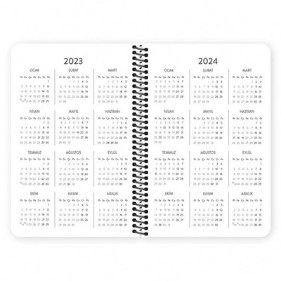 Hisli Şeyler 13x195 Haftalık Ajanda - Gidelim Buralardan 8693043167636