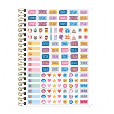 Keskin Color 2023 A5 Spiralli Sert Kapak Haftalık Ajanda - Kumsal 8693