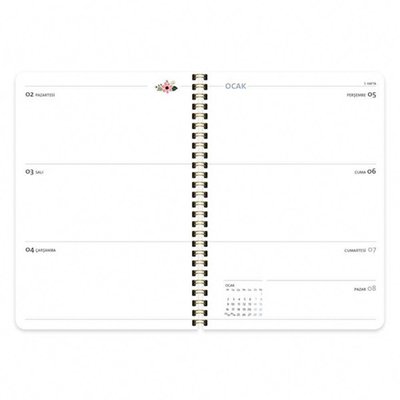 Keskin Color 2023 A5 Spiralli Sert Kapak Haftalık Ajanda - Ortanca 869