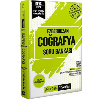 2023 Ezberbozan KPSS Genel Yetenek Genel Kültür Coğrafya Soru Bankası Pegem Akademi Yayıncılık 9780202201665