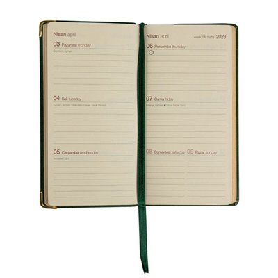 Ece Ajandası 2023 - 4 DL Karaköy 8,5x16 Haftalık Ajanda Koyu Pembe 868