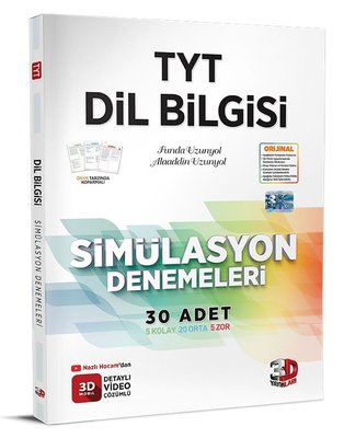 2023 TYT Simülasyon Dil Bilgisi Denemeleri 3D Yayınları 9786051949802