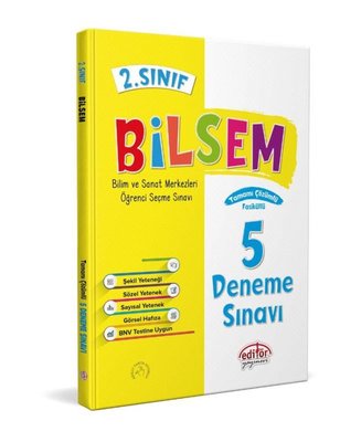 2.Sınıf Bilsem Tamamı Çözümlü 5 Fasikül Deneme Sınavı Editör 9786052804803
