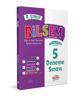 4.Sınıf Bilsem Tamamı Çözümlü 5 Fasikül Deneme Sınavı Editör 978605280