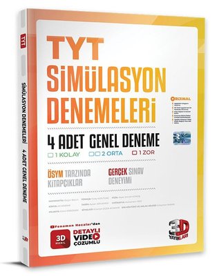 2023 TYT 4'lü Simülasyon Genel Deneme 3D Yayınları 9786057201935