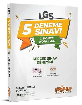 8.Sınıf LGS 1.Dönem 5 Deneme Spoiler Yayınları 9786257549554