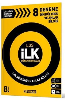 8.Sınıf LGS 1.Dönem Din Kültürü ve Ahlak Bilgisi 8 Deneme Hız Yayınlar