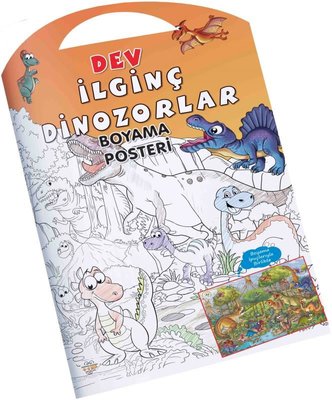 Dev İlginç Dinozorlar - Boyama Posteri 0-6 Yaş Yayınları 9786258179439